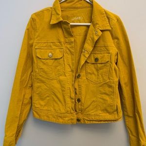 GAP Golden Yellow Corduroy Jean Jacket L